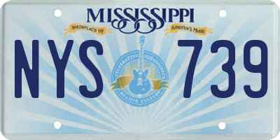 MS license plate NYS739