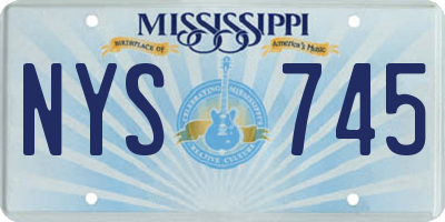 MS license plate NYS745