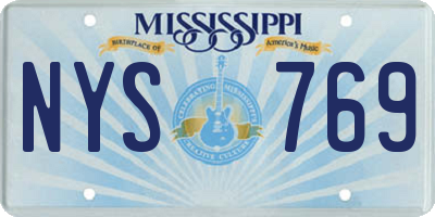 MS license plate NYS769