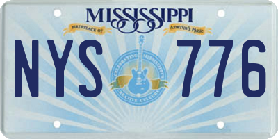 MS license plate NYS776