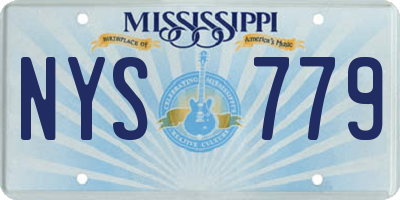 MS license plate NYS779