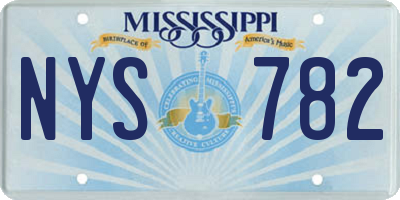 MS license plate NYS782