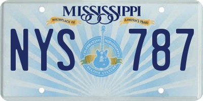 MS license plate NYS787