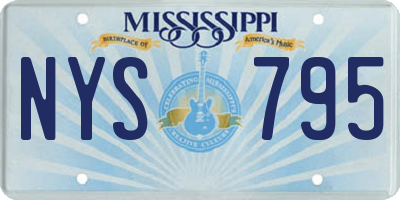 MS license plate NYS795