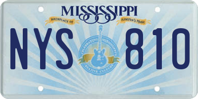 MS license plate NYS810
