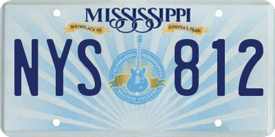 MS license plate NYS812