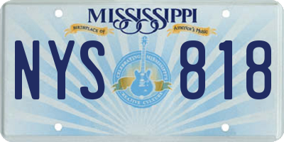 MS license plate NYS818