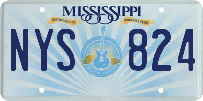 MS license plate NYS824
