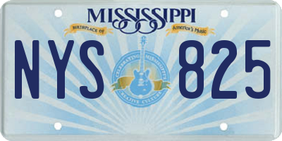 MS license plate NYS825