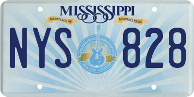 MS license plate NYS828