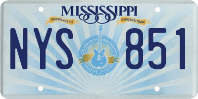 MS license plate NYS851