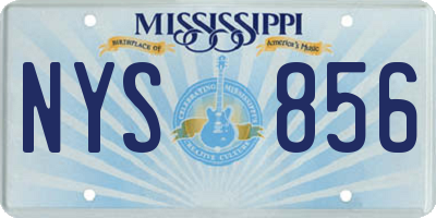MS license plate NYS856