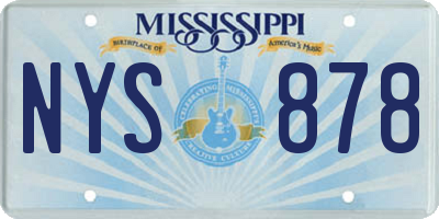 MS license plate NYS878