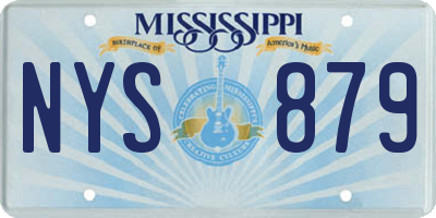 MS license plate NYS879