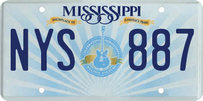 MS license plate NYS887