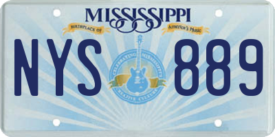 MS license plate NYS889
