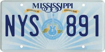 MS license plate NYS891