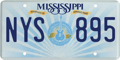 MS license plate NYS895