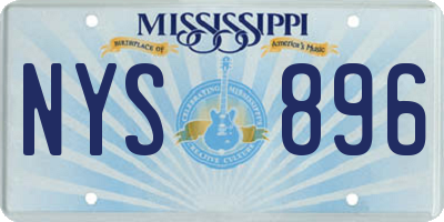 MS license plate NYS896