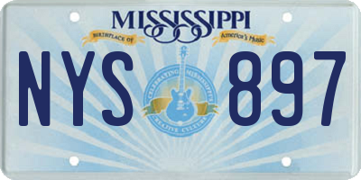 MS license plate NYS897
