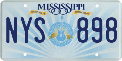 MS license plate NYS898