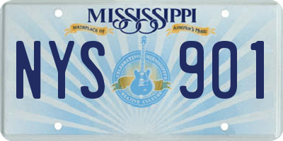 MS license plate NYS901