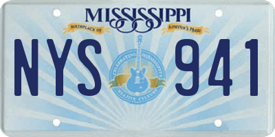 MS license plate NYS941