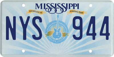 MS license plate NYS944