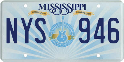 MS license plate NYS946