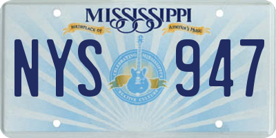 MS license plate NYS947