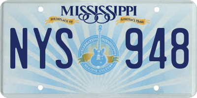 MS license plate NYS948