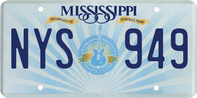 MS license plate NYS949