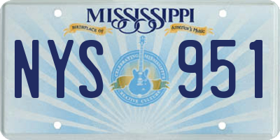 MS license plate NYS951