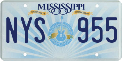 MS license plate NYS955