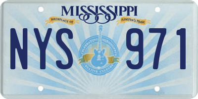 MS license plate NYS971
