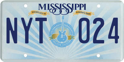 MS license plate NYT024