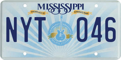 MS license plate NYT046