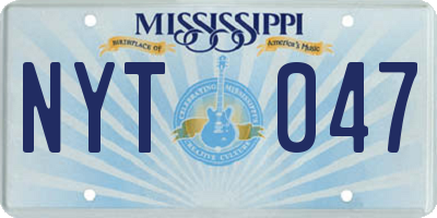 MS license plate NYT047