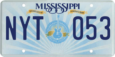 MS license plate NYT053