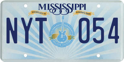 MS license plate NYT054
