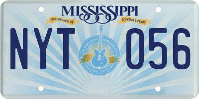 MS license plate NYT056