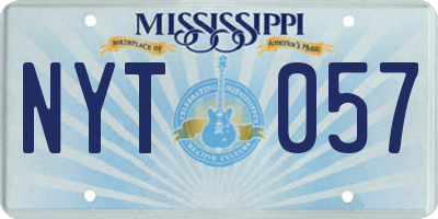 MS license plate NYT057