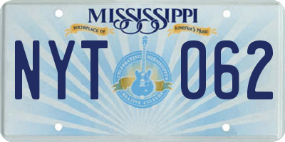 MS license plate NYT062