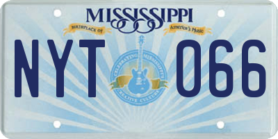 MS license plate NYT066