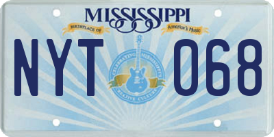 MS license plate NYT068