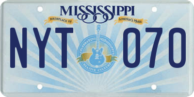 MS license plate NYT070