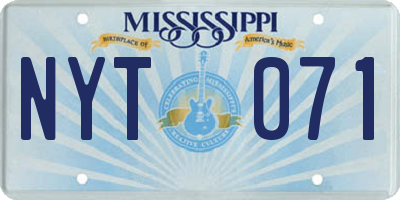 MS license plate NYT071
