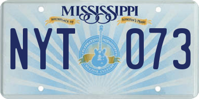 MS license plate NYT073