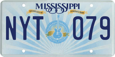 MS license plate NYT079