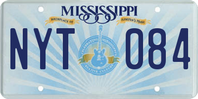 MS license plate NYT084